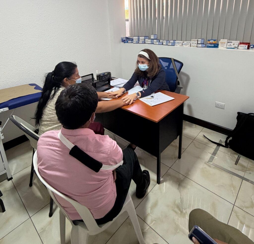 Dr. Diana Arévalo connecting with community members during her medical mission trip to rural Guatemala.
